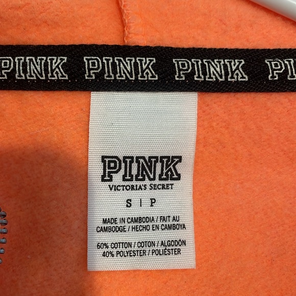 Women’s pink Victoria secret zip up hoodie. Size small worn once - Picture 3 of 3